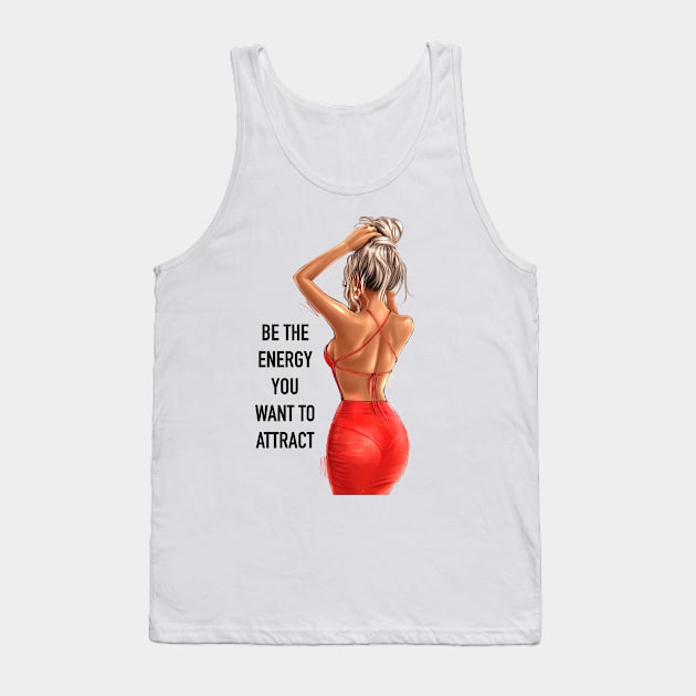 Red Dress Girl Tank Top by AllessyArt 